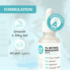 Wild Oak 1% Retinol Bakuchiol Face Serum Anti-Aging Brightening & Skin Texture Improvement
