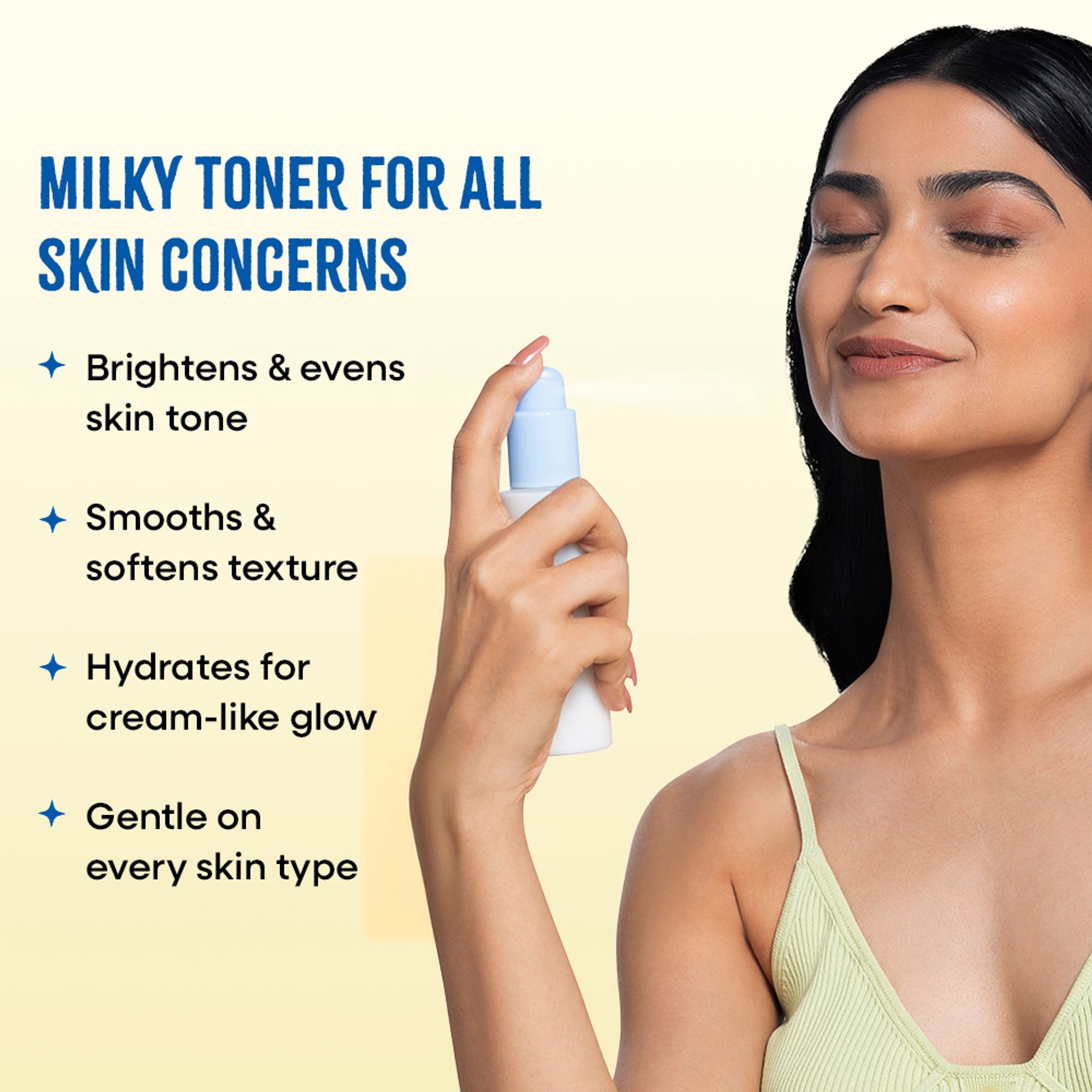 Nykaa Skin Rose Water Toner Mist with Hyaluronic Acid for Intense Hydration & Skin Barrier Repair - Rice Water and Glycolic Acid