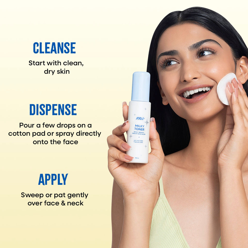 Nykaa Skin Rose Water Toner Mist with Hyaluronic Acid for Intense Hydration & Skin Barrier Repair - Rice Water and Glycolic Acid