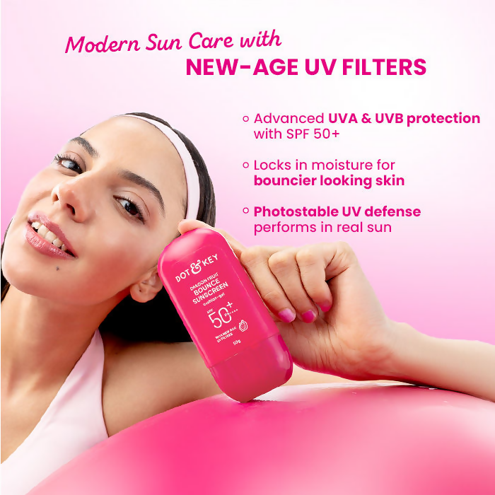 Dot & Key Dragon Fruit Bounce Sunscreen In-Vivo Tested SPF 50+ PA++++, With New-Age UV Filters - Distacart