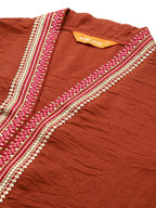 Indo Era Women Ethnic Motifs Embroidered Regular Sequinned Kurta with Trousers & With Dupatta - Distacart