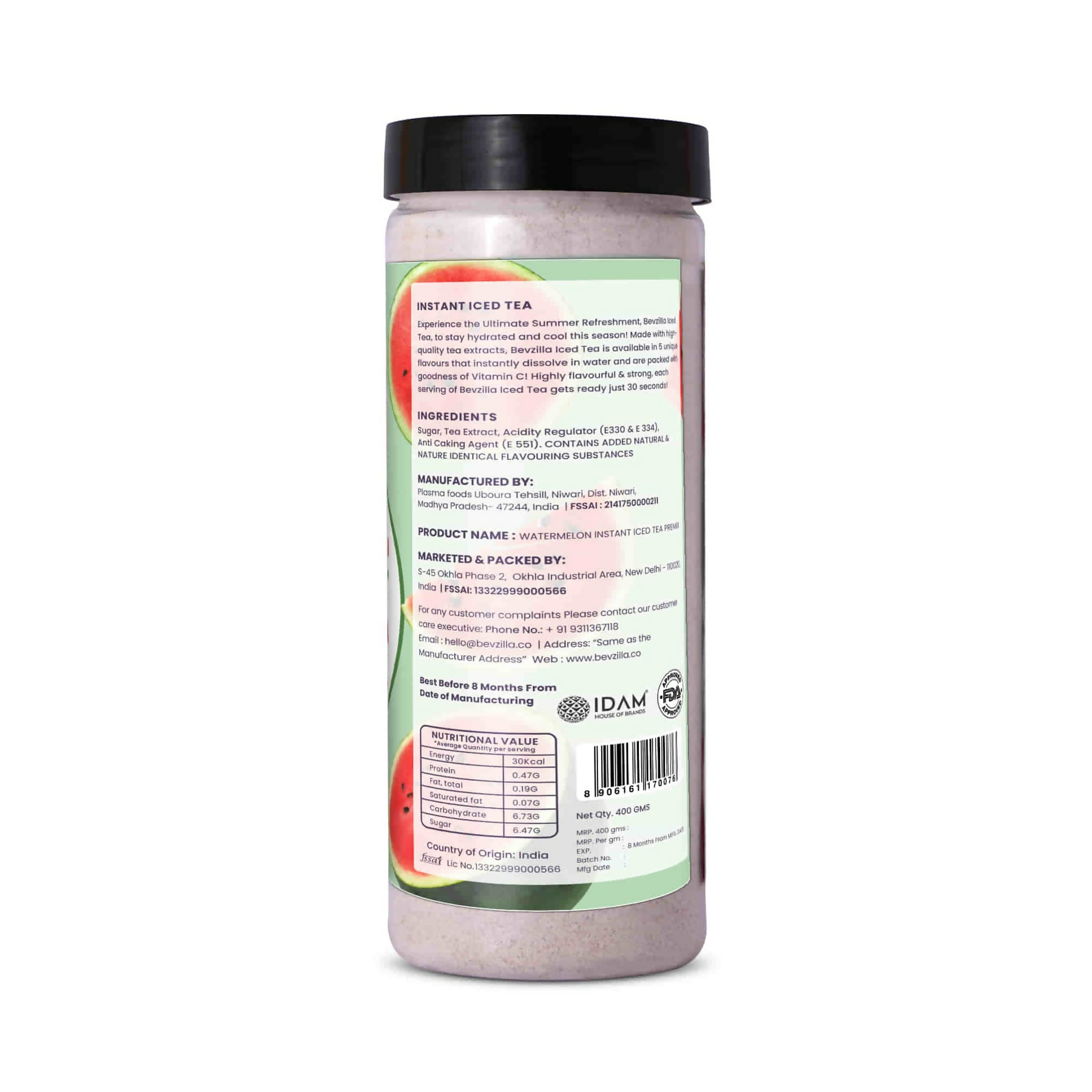 Bevzilla Watermelon Instant Iced Tea Mix - Distacart