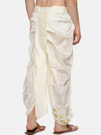 Sethukrishna Men Cream Embroidered Dhoti Pant - Distacart