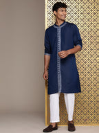 House of Pataudi Men Jashn Embroidered Mirror Work Kurta
