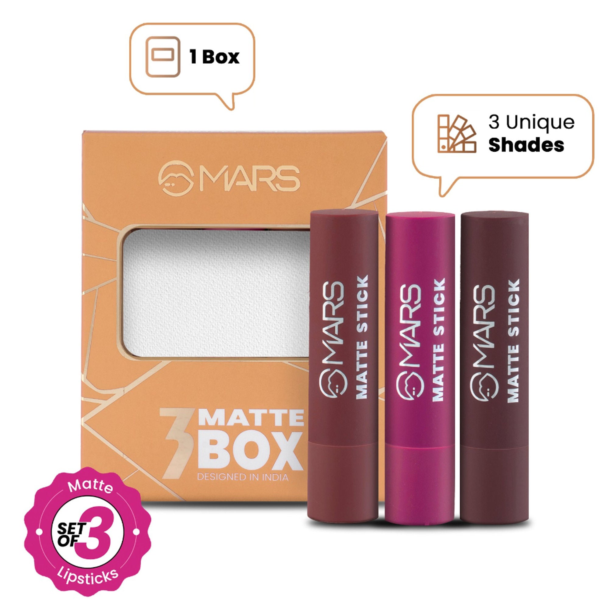 MARS Cosmetics Matte Lipsticks Box - All Rounder