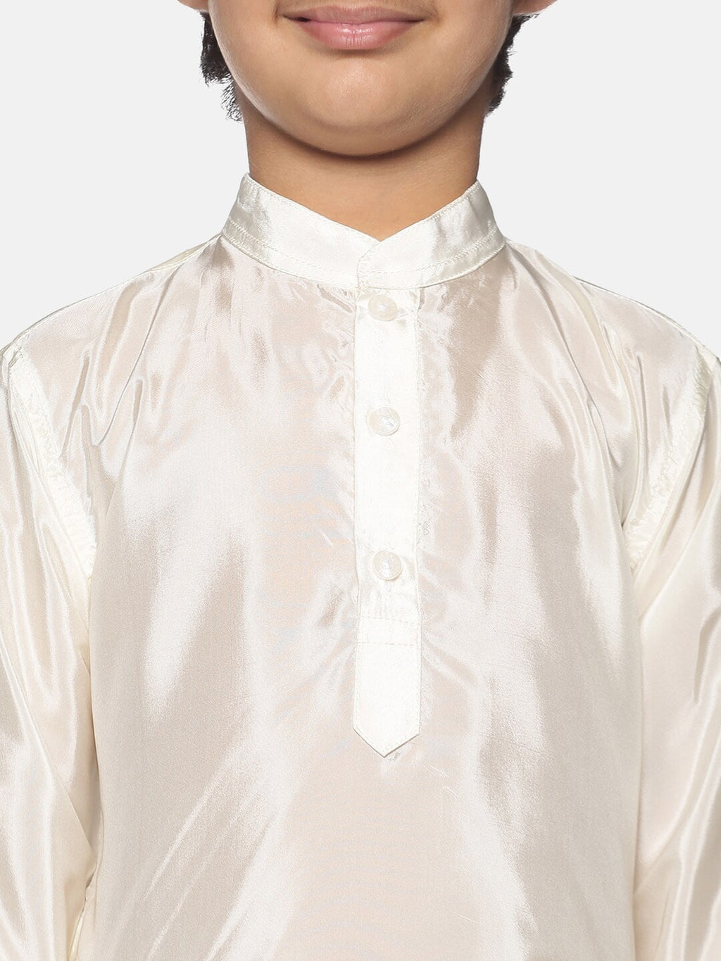Sethukrishna Boys White Kurta with Churidar