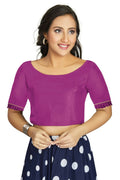 Aastha Fashion Women's Purple Art Silk Designer Party Wear Readymade Blouse