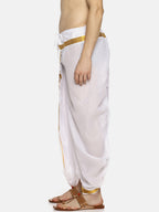 Sethukrishna Men White Solid Readymade Dhoti - Distacart