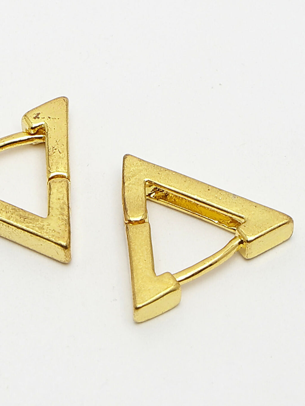 NVR Men's Gold-Plated Geometric Shape Stainless Steel Studs Earring - Distacart