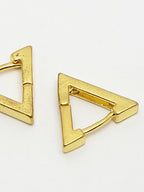 NVR Men's Gold-Plated Geometric Shape Stainless Steel Studs Earring - Distacart