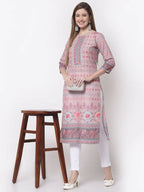 Myshka Multi Color Pure Cotton Printed Kurta