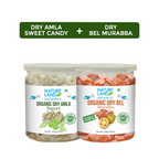 Nature Land Organics Dry Amla sweet+Dry Bel Murabba Candy