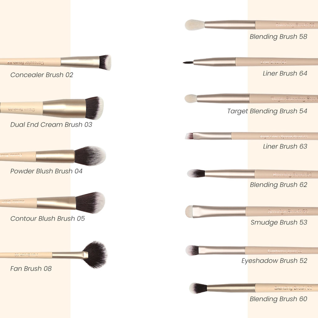 Milagro Beauty Arty Eyes & Face Makeup Brush Collection (Set Of 13 )