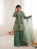 Teeya Creation Light Green Color Fendy Silk Embroidery Work Wedding Wear Salwar Suit - Distacart