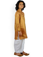 Sethukrishna Boys Red Printed Kurta with Dhoti Pants