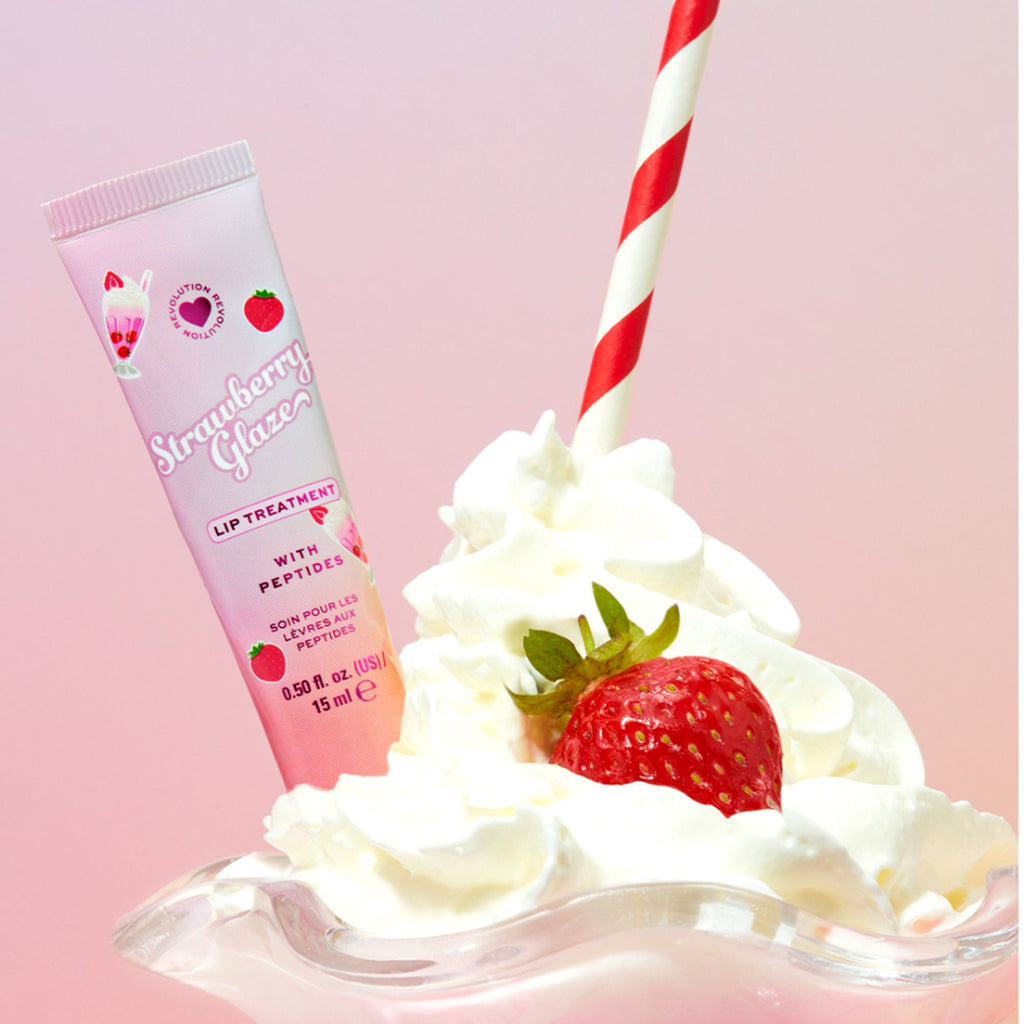 Makeup Revolution Strawberry Glaze Peptide Lip Treatment - Distacart