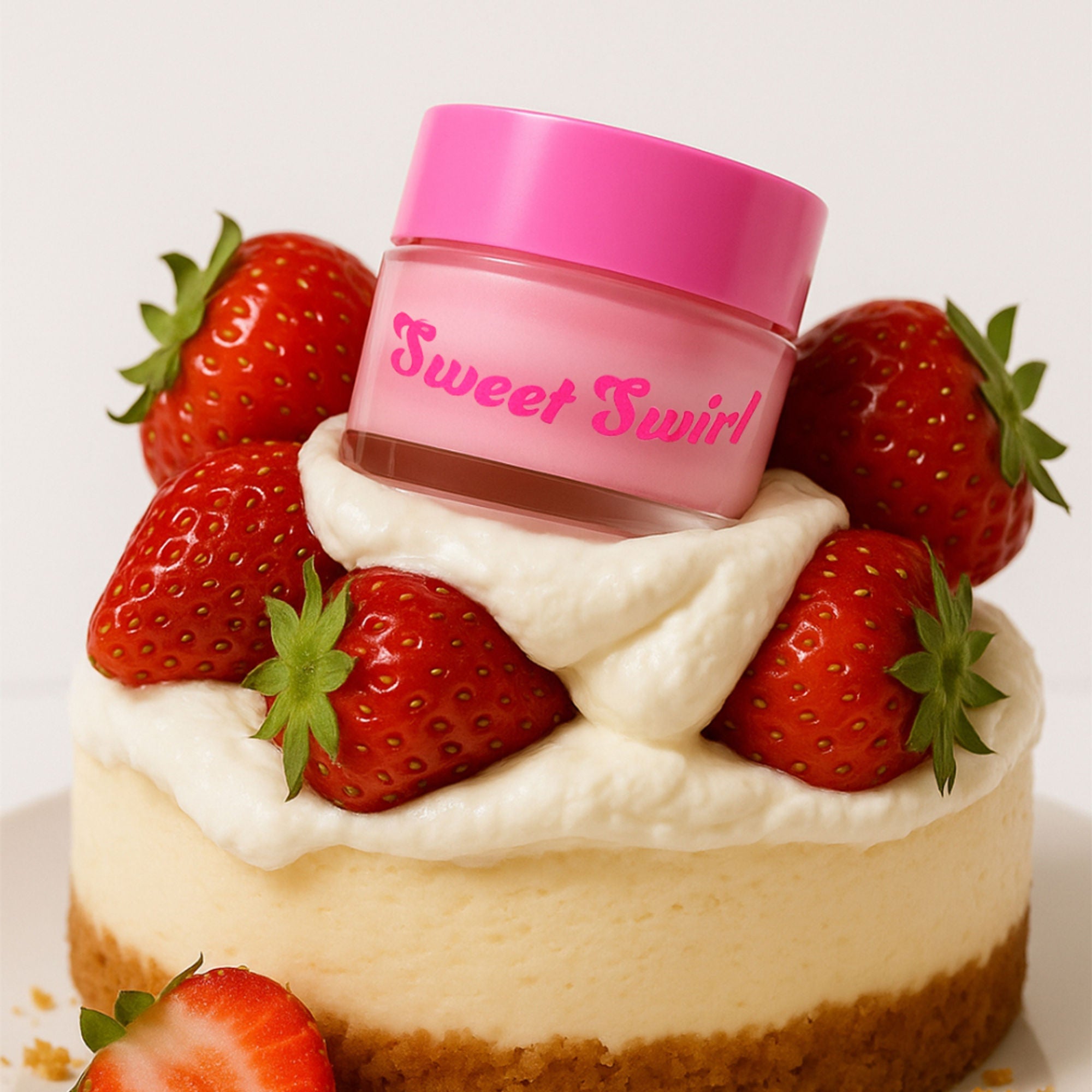 Makeup Revolution Sweet Swirl Lip Mask - Strawberry Cheesecake - Distacart