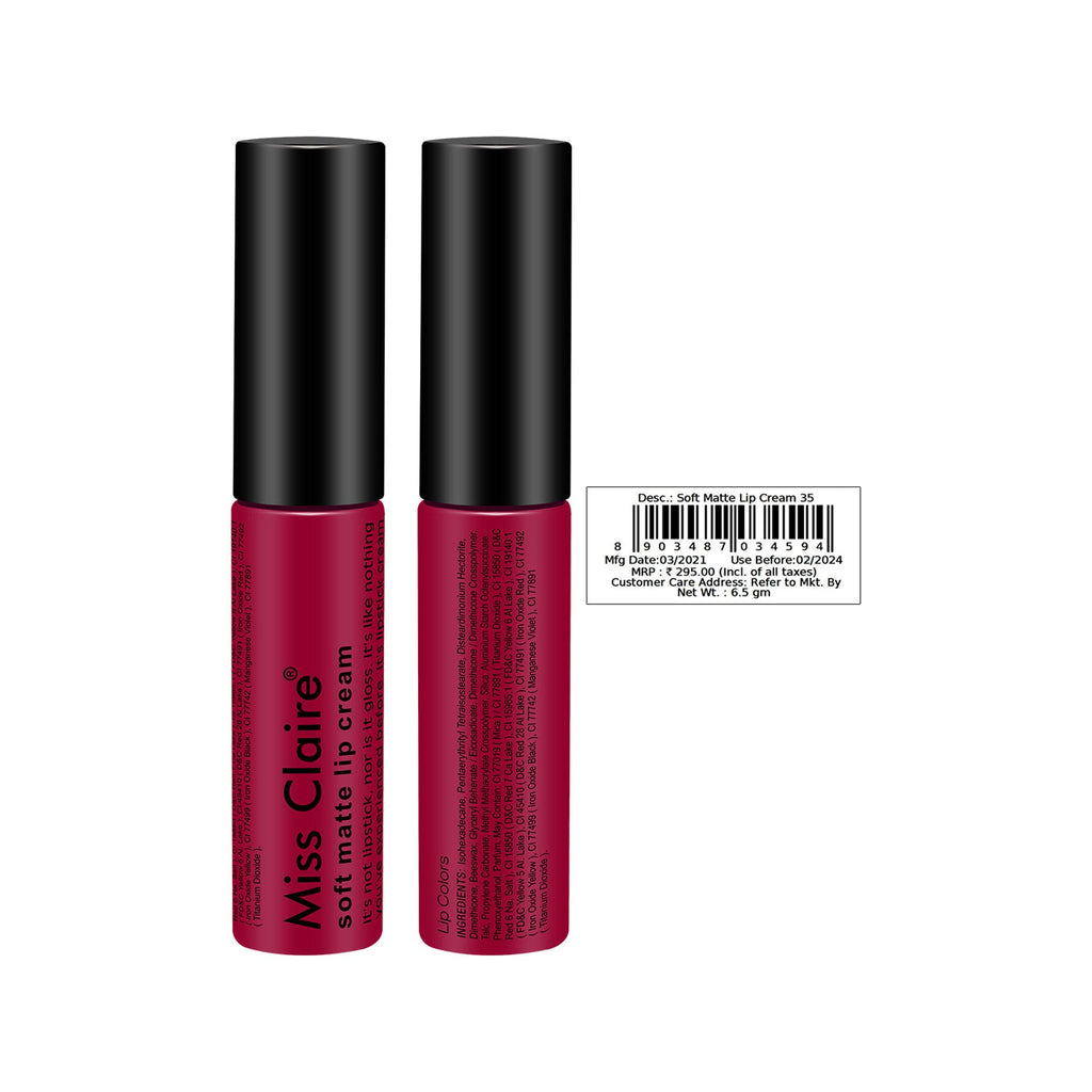 Miss Claire Soft Matte Lip Cream - 35