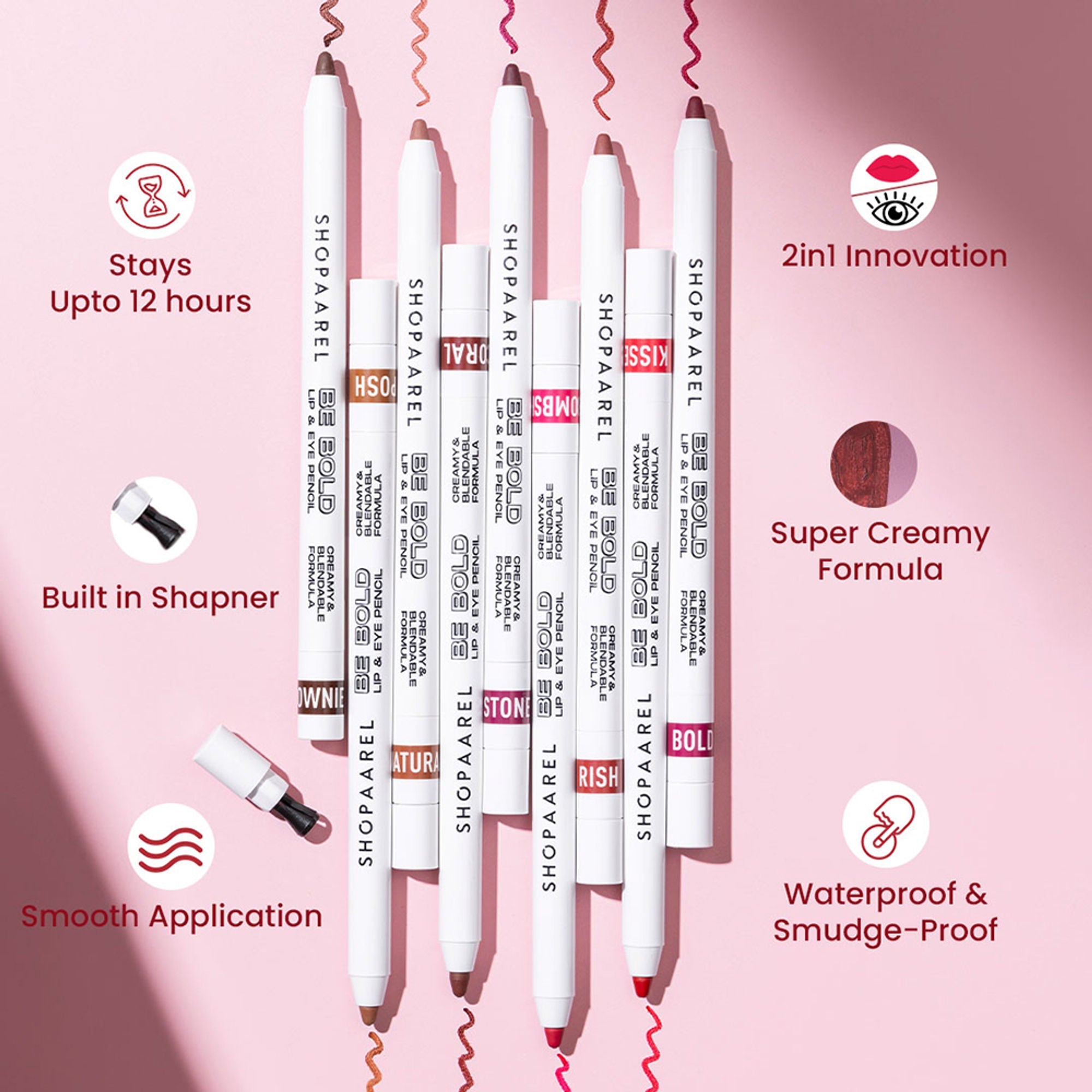 Shopaarel Be Bold Lip & Eye Pencil - Snow