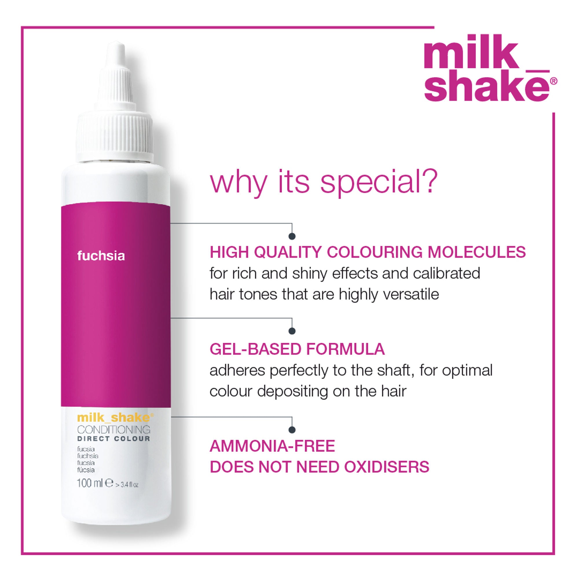 Milkshake Ammonia Free Conditioning Direct Color - Fuchsia