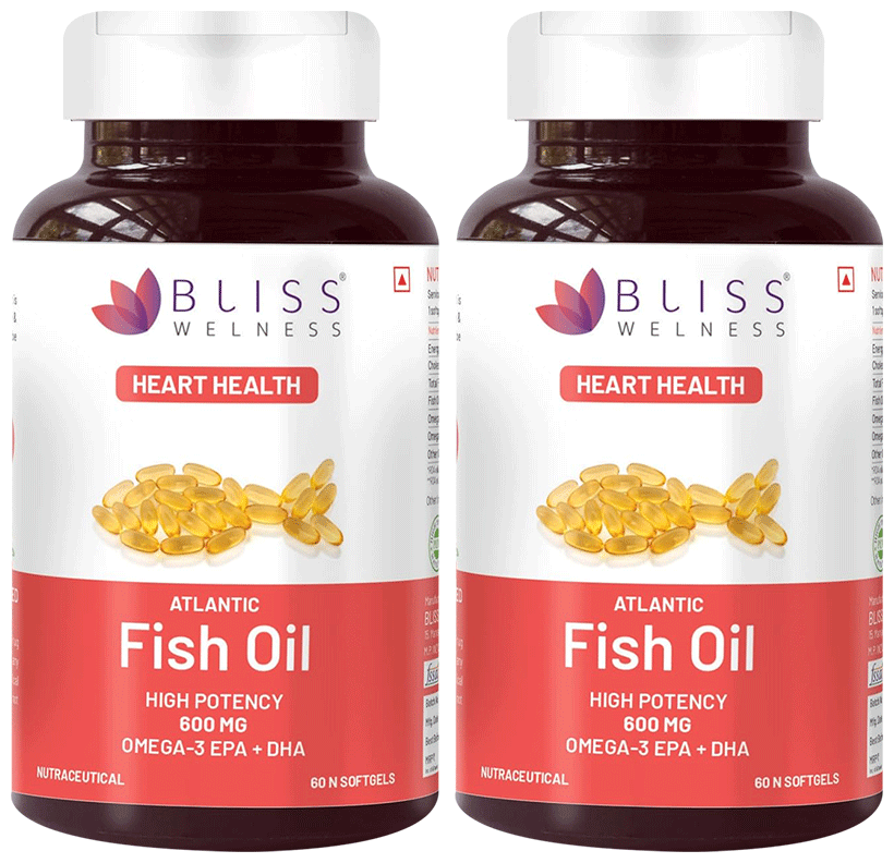 bliss welness heart health arctic fish oil high potency omega 3 softgel capsule