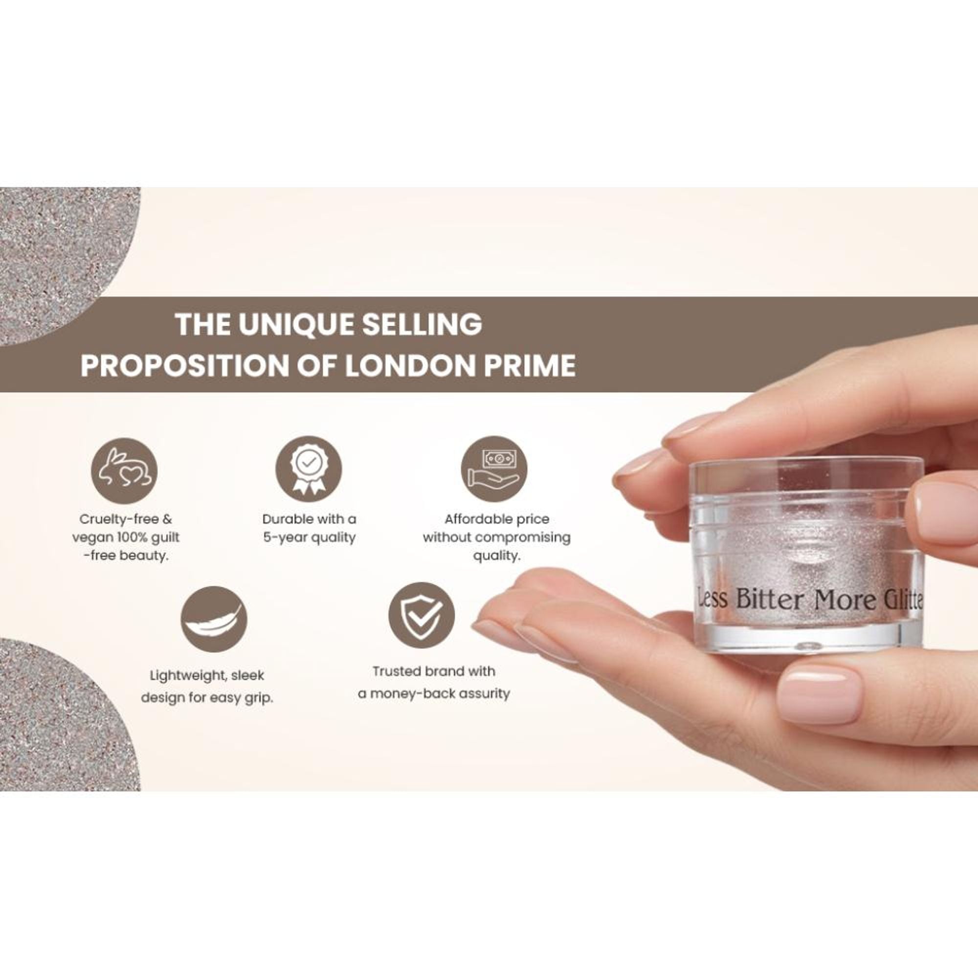 London Prime Makeup Glitter - Silver