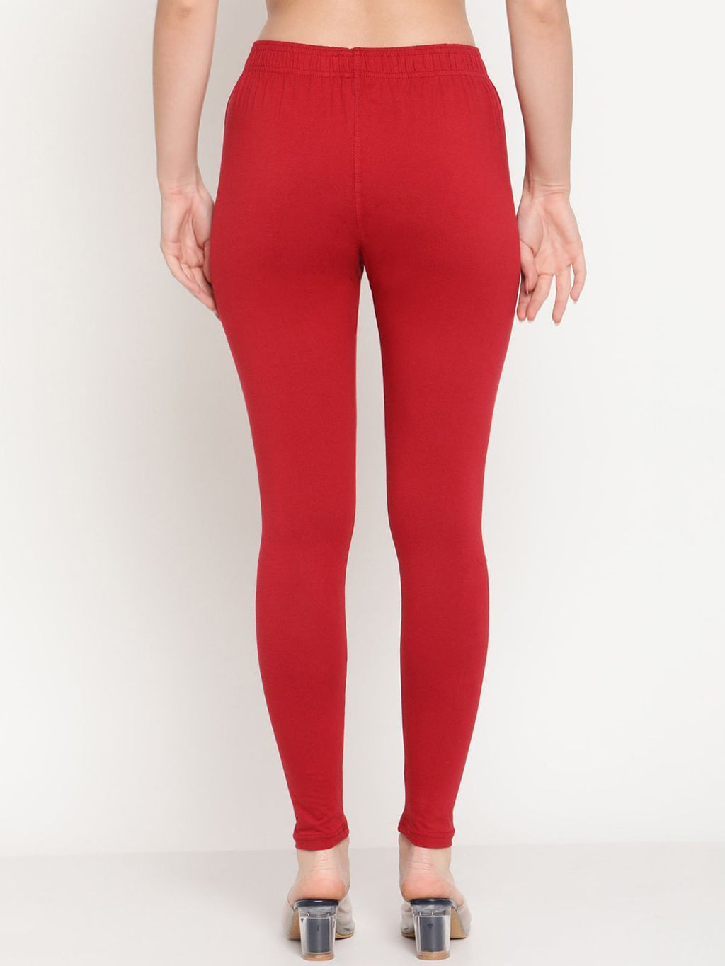 TAG 7 Women Pack Of 2 Solid Ankle-Length Leggings