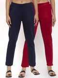 TAG 7 Women Acrylic Pack of 2 Solid Leggings