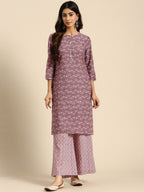 All About You Ethnic Motifs Printed Kurta with Palazzos