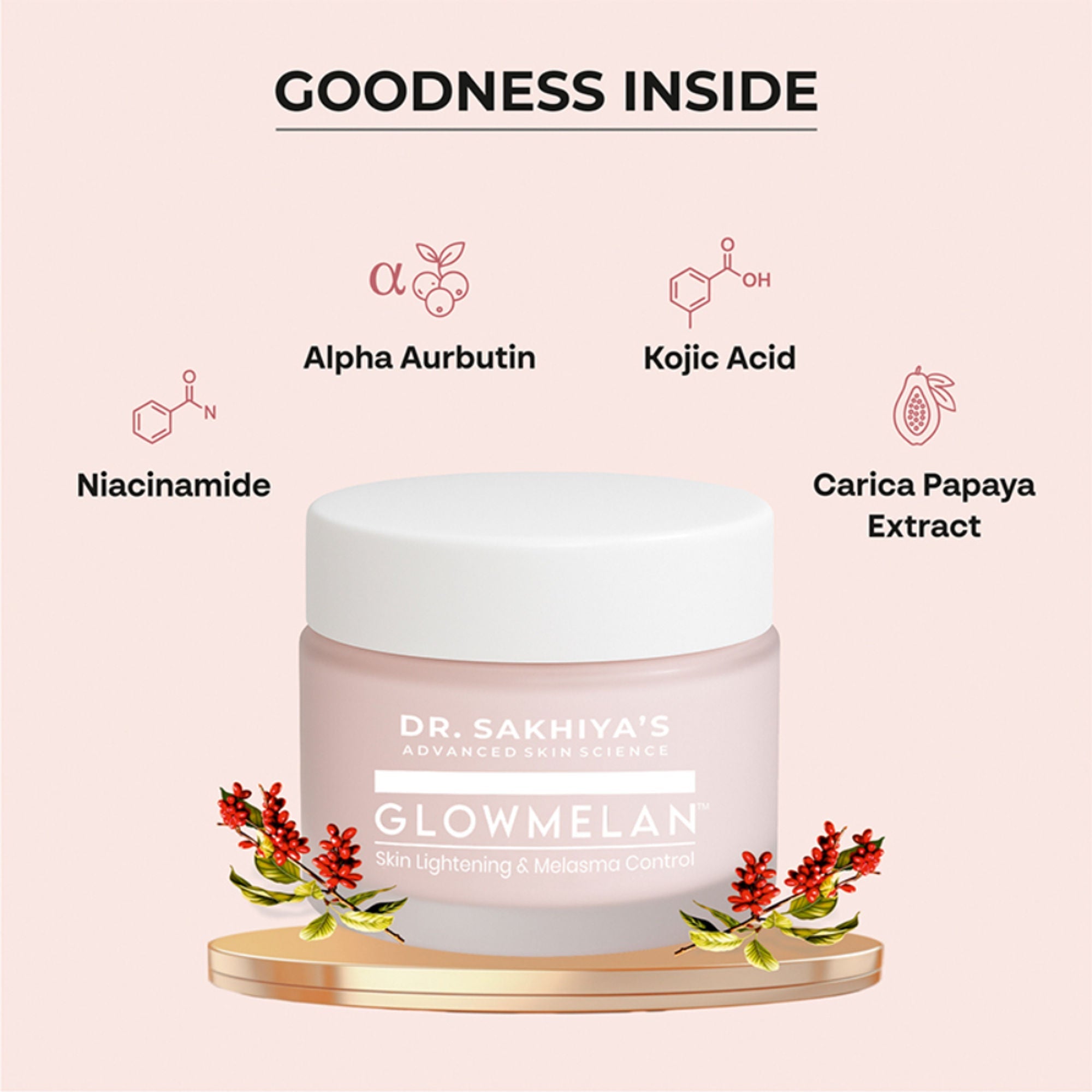 Dr.Sakhiya Glowmelan Brightening & Depigmentation Gel Cream - Distacart