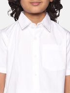 Sethukrishna Boys White Shirt with Readymade Dhoti
