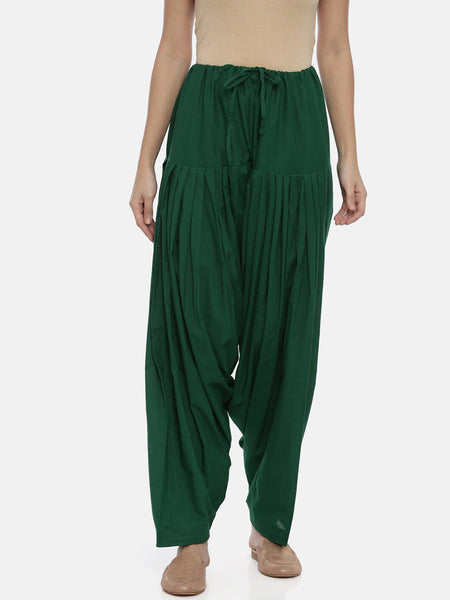 Souchii Women Green Pure Cotton Patiala