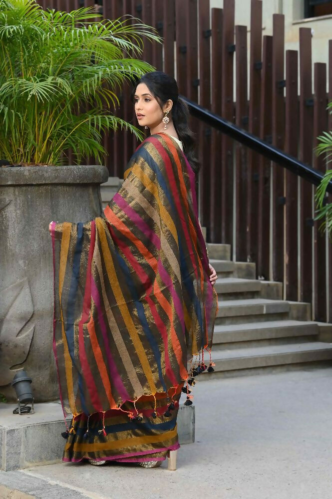 Beatitude Multicolor Tissue Silk Saree