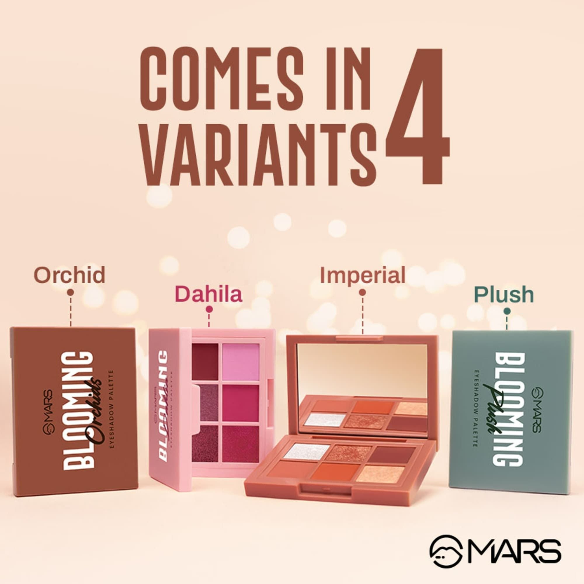 MARS Cosmetics Blooming Matte & Shimmer Eyeshadow Palette - 01 Plush - Distacart