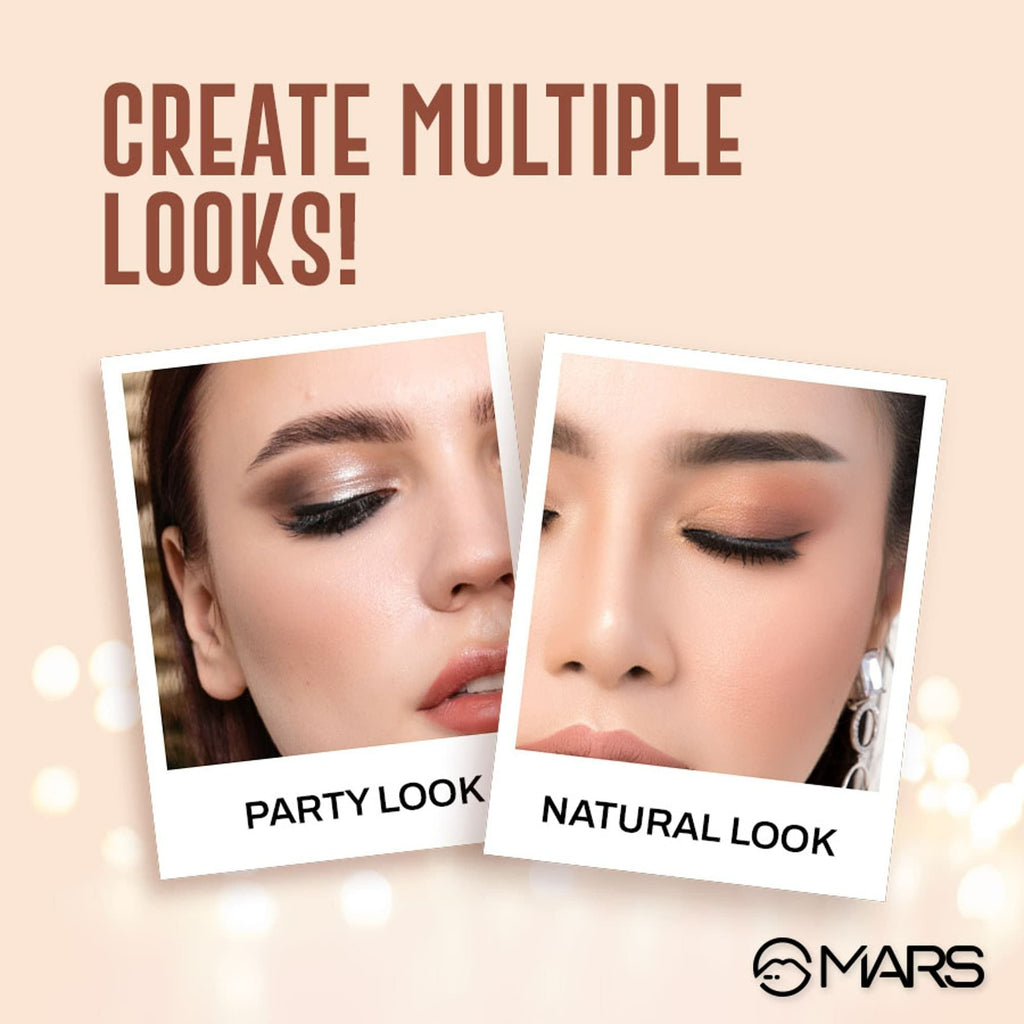 MARS Cosmetics Blooming Matte & Shimmer Eyeshadow Palette - 02 Dahlia - Distacart