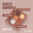 MARS Cosmetics Blooming Matte & Shimmer Eyeshadow Palette - 03 Imperial - Distacart