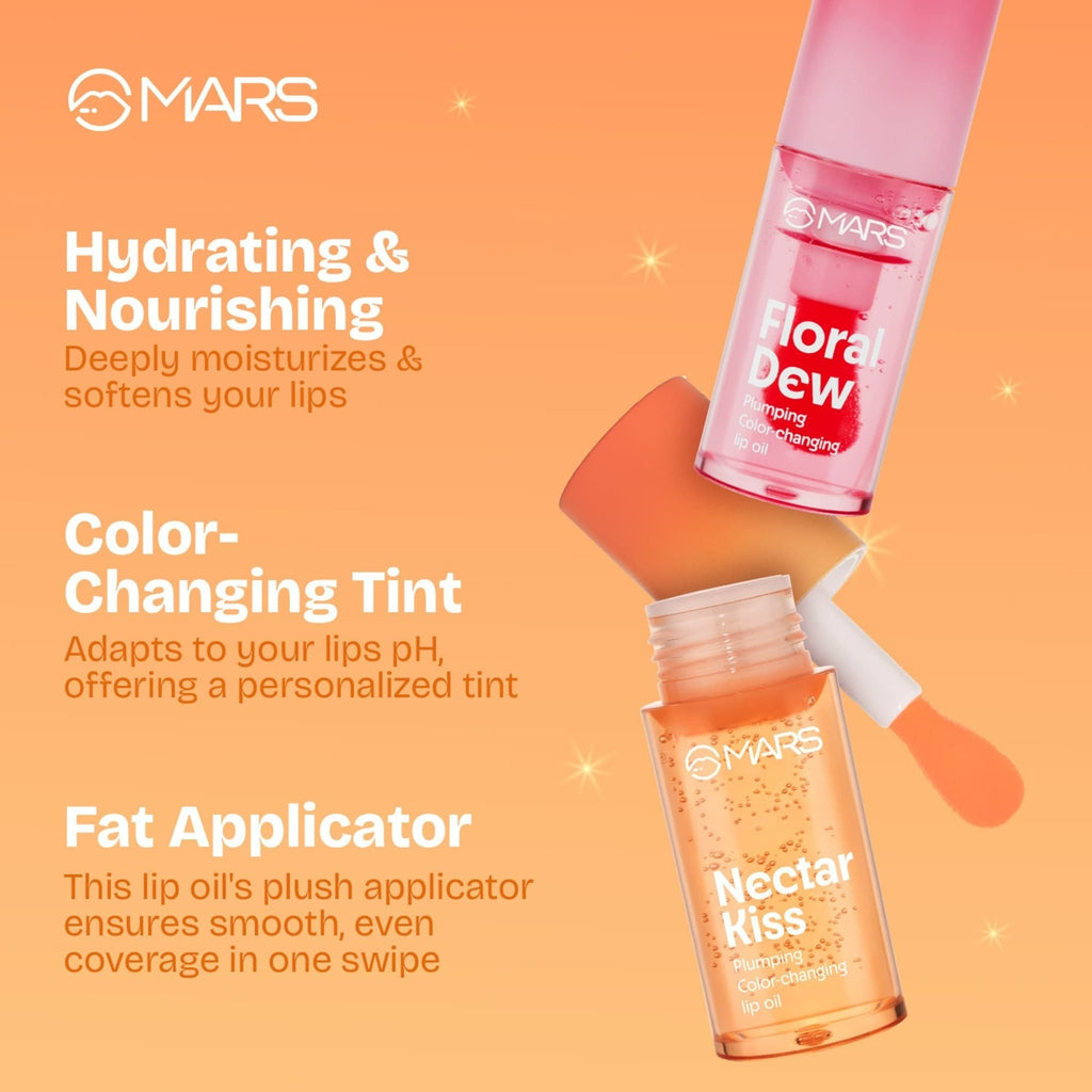 MARS Cosmetics Plumping Color Changing Lip Oil - Floral Dew - Distacart