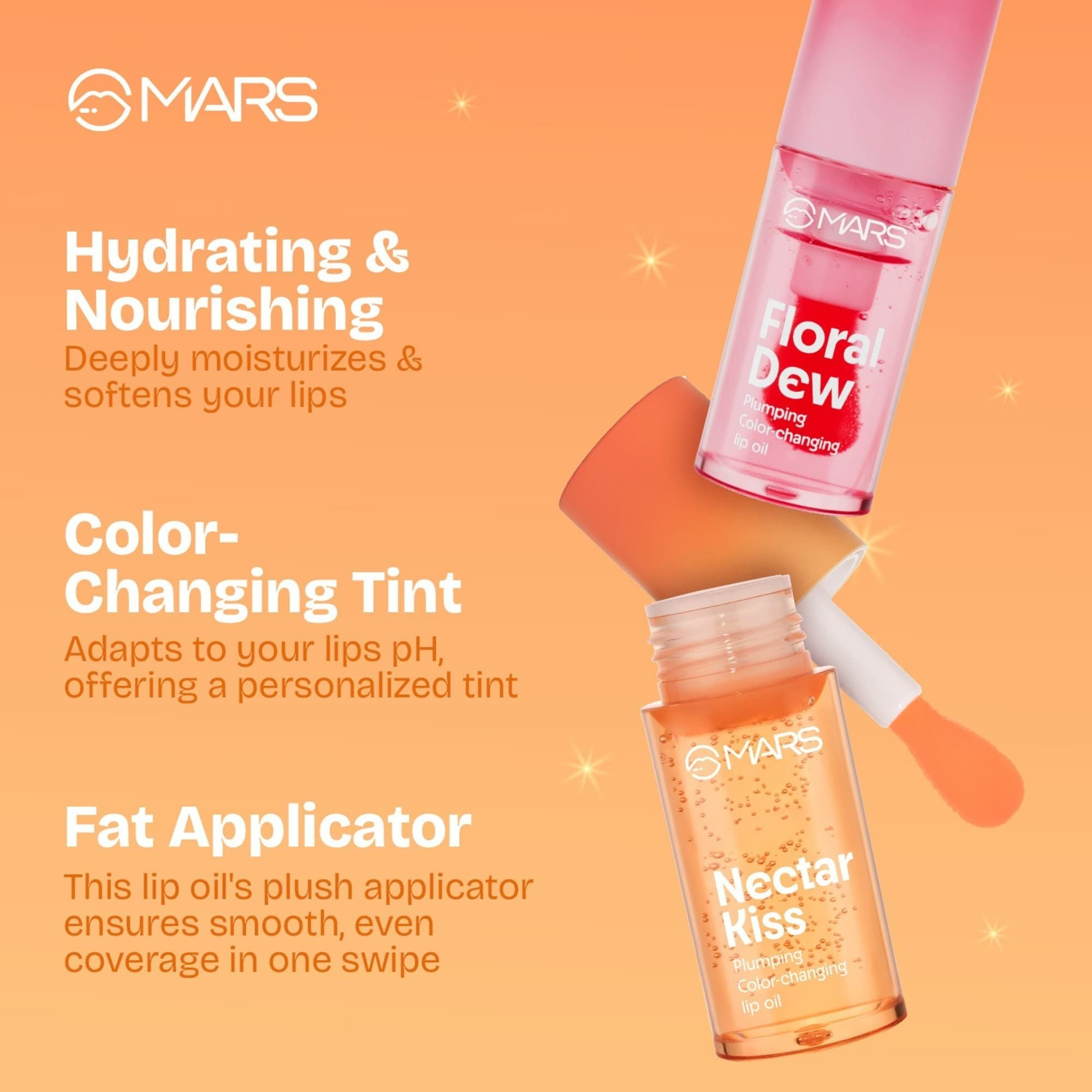 MARS Cosmetics Plumping Color Changing Lip Oil - Floral Dew - Distacart