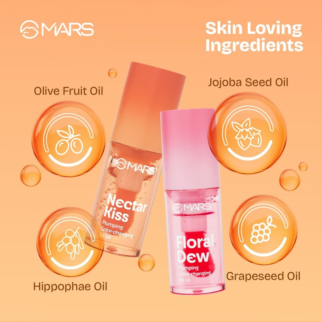 MARS Cosmetics Plumping Color Changing Lip Oil - Nectar Kiss - Distacart