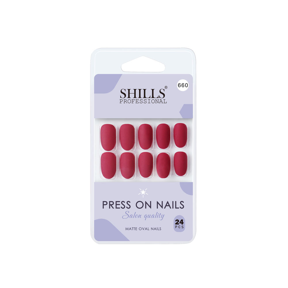 shills professional reusable press on nails oval spn660