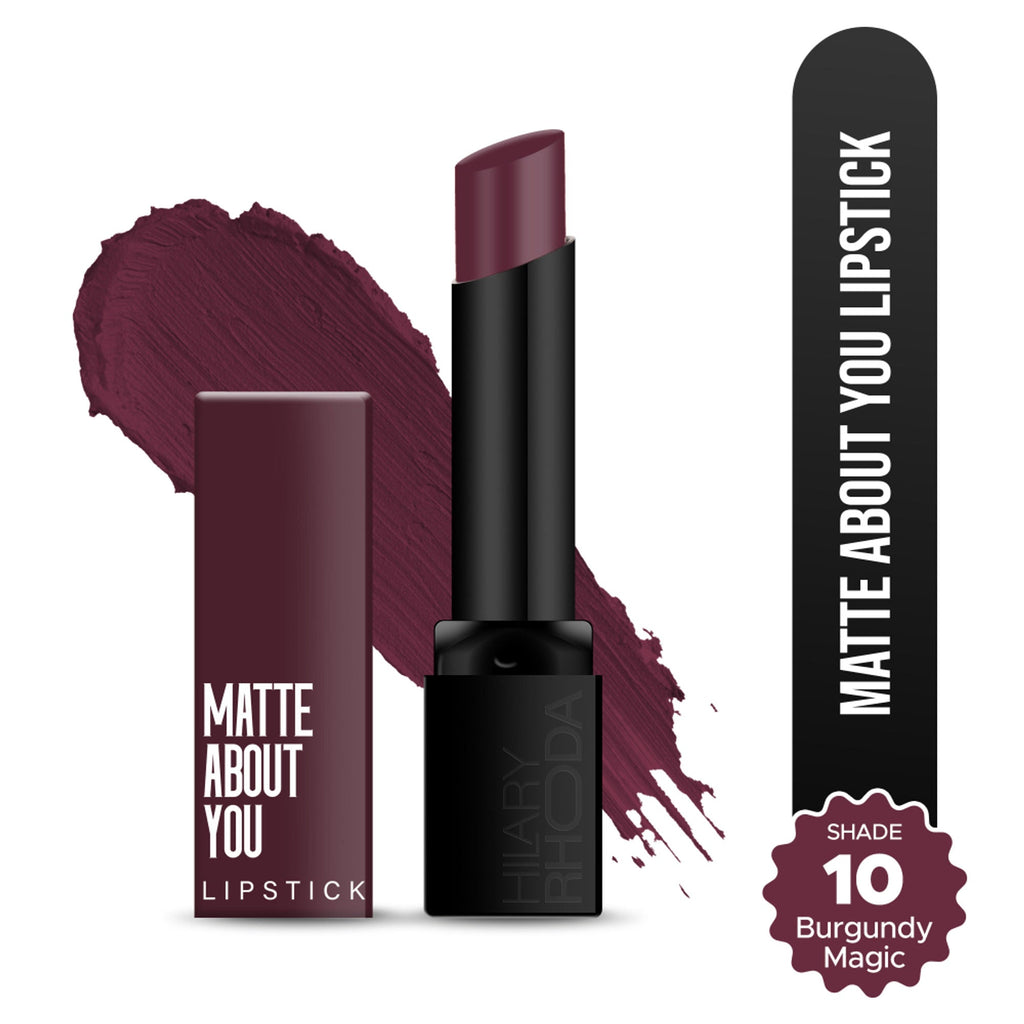Hilary Rhoda Matte About You Lipstick - Burgundy Magic 10