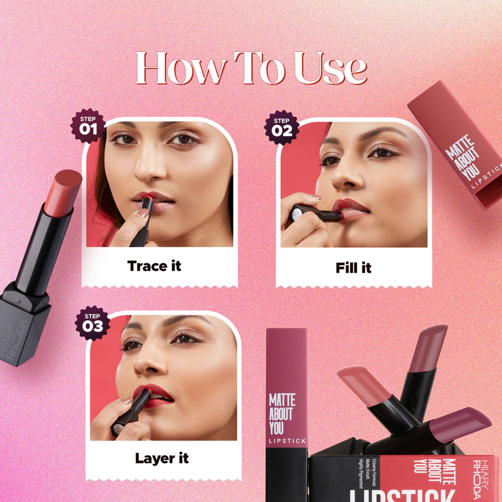 Hilary Rhoda Matte About You Lipstick - Burgundy Magic 10 - Distacart