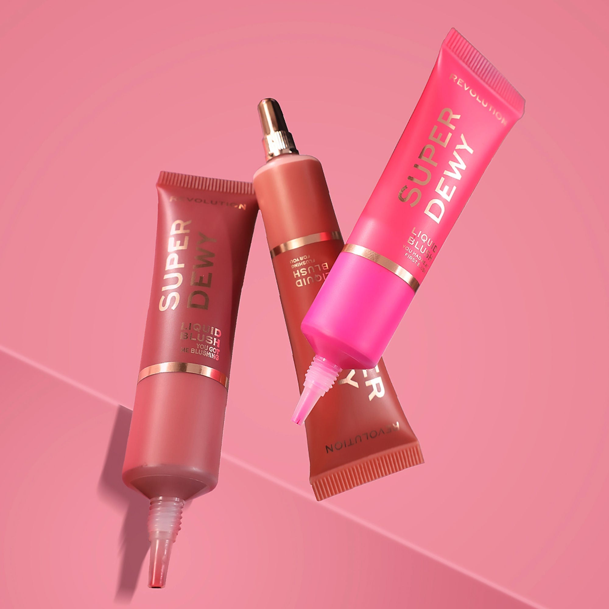 Makeup Revolution Superdewy Liquid Blusher - Ultra Pigmented-Dewy & Radiant Formula You Had Me At First Blush - Flushing For You