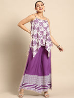 Sangria Women Bandhani Printed Pure Cotton Kurti with Palazzos