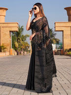 Tikhi Imli Sequinned Satin Saree - Distacart