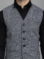 Even Apparels Solid Waistcoat - Blue