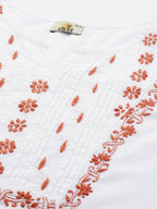 ADA Embroidered Chikankari Cotton Kurta