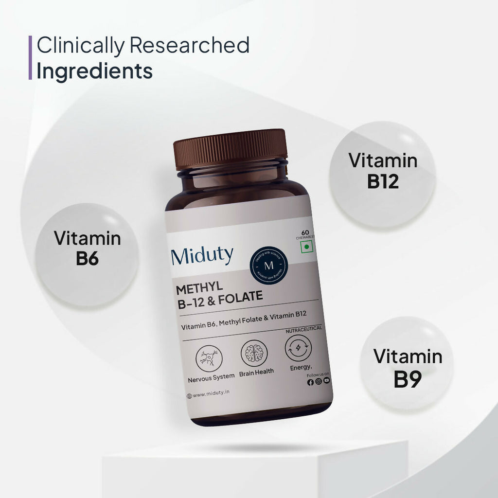 Miduty Vitamin B12 - Methyl Folate Chewables