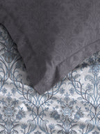 MYTRIDENT Dusk and Dawn White Ethnic Motifs Pure Cotton 144TC Single Bedsheet Pillow Cover