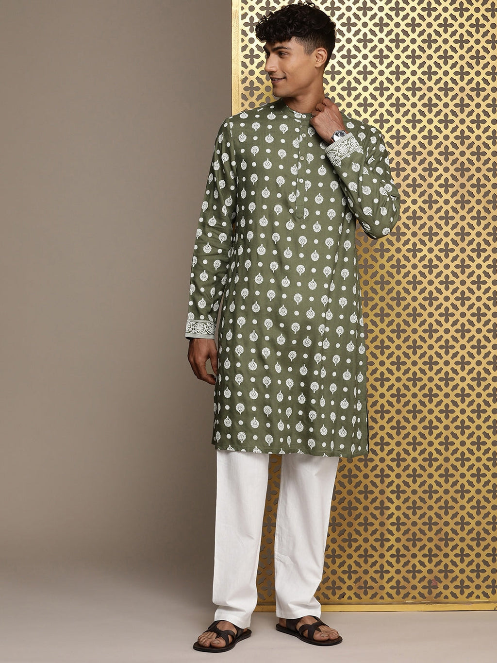 House of Pataudi Jashn Ethnic Motifs Printed Kurta